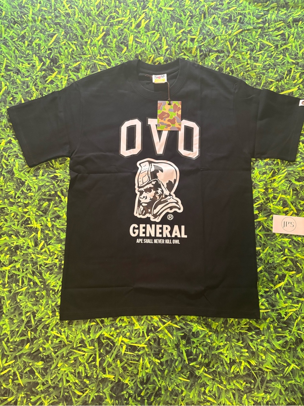 OVO X BAPE Black Graphic Tee